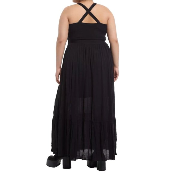 Thorn & Fable Cosmic Aura Black Embroidered Maxi Dress 4X Goth Fairy 2025 - Picture 2 of 11